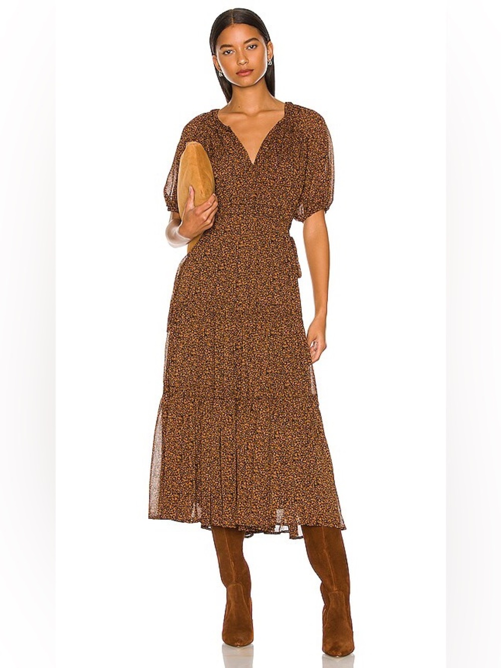 ASTR the Label Garden State Tiered Floral Midi Dress